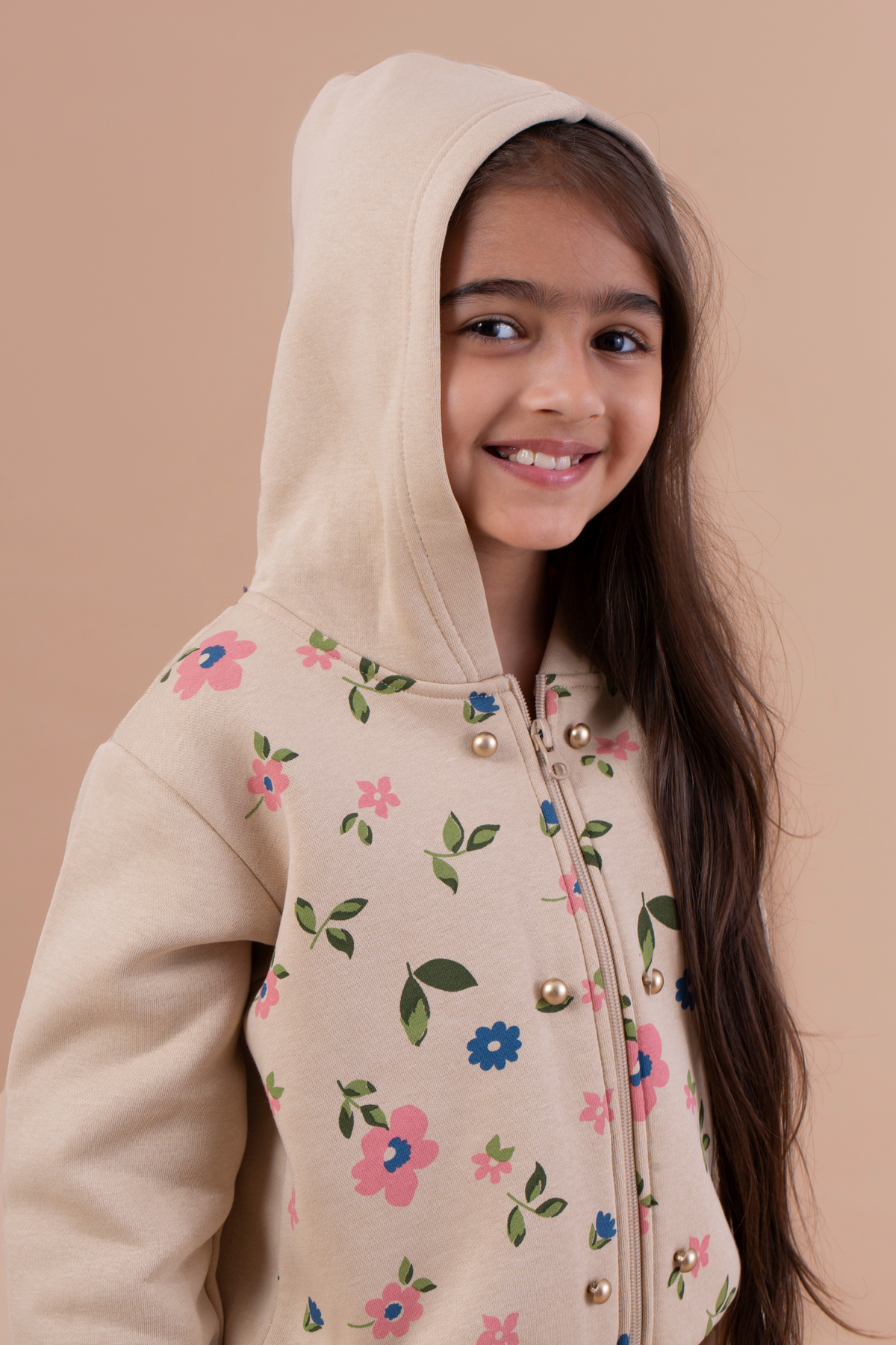 Beige print tracksuit