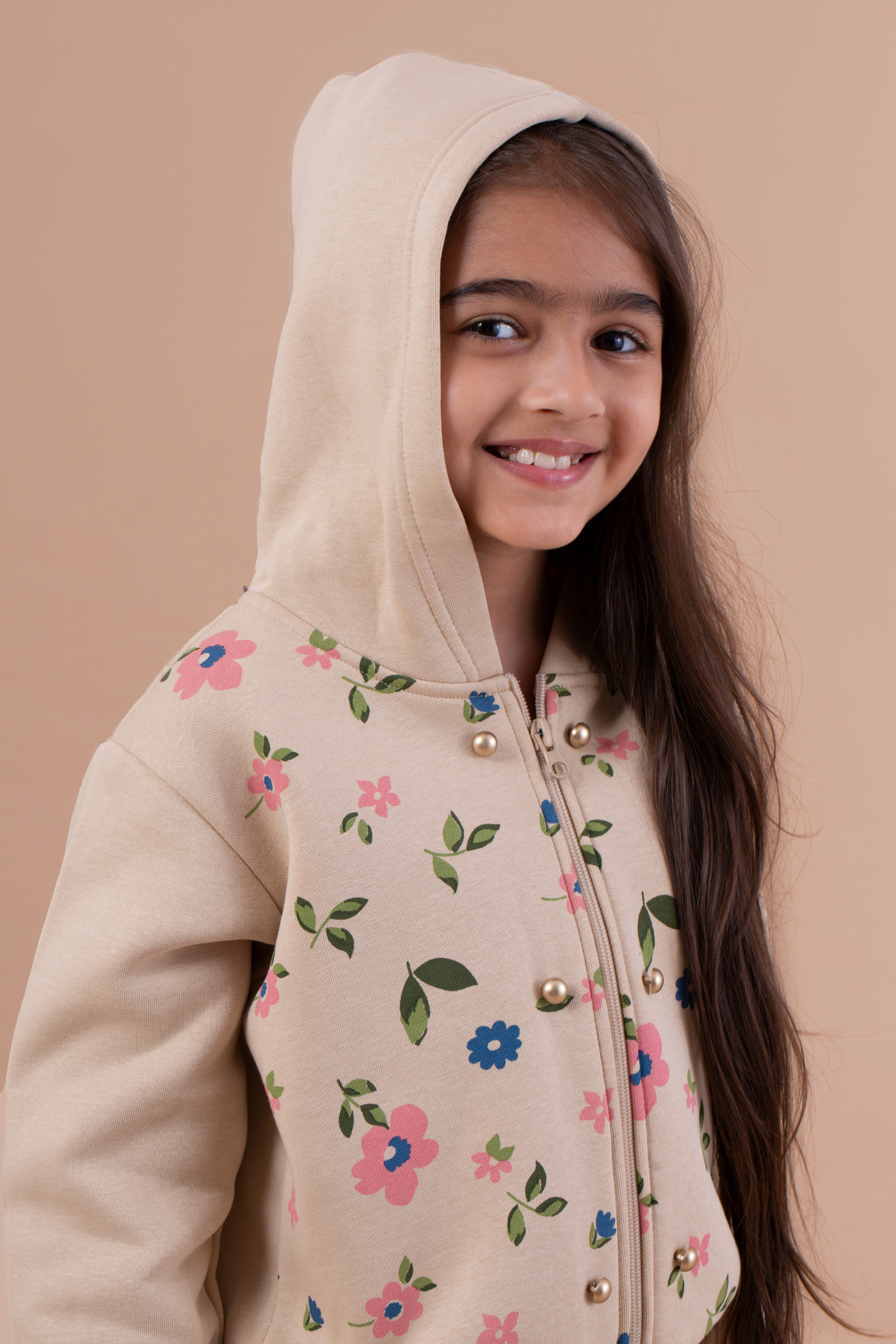 Beige print tracksuit