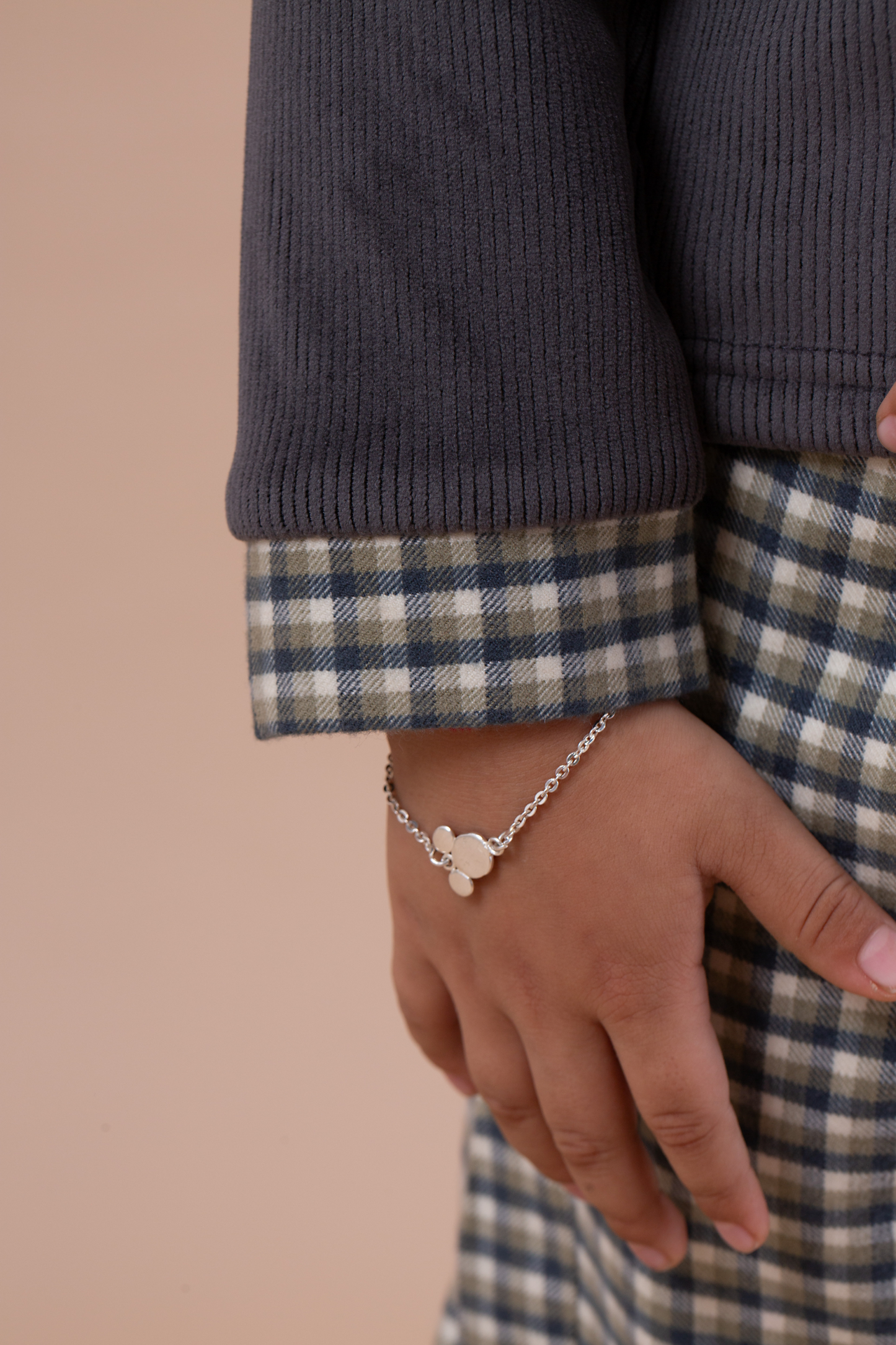 Grey and cream checks coordset