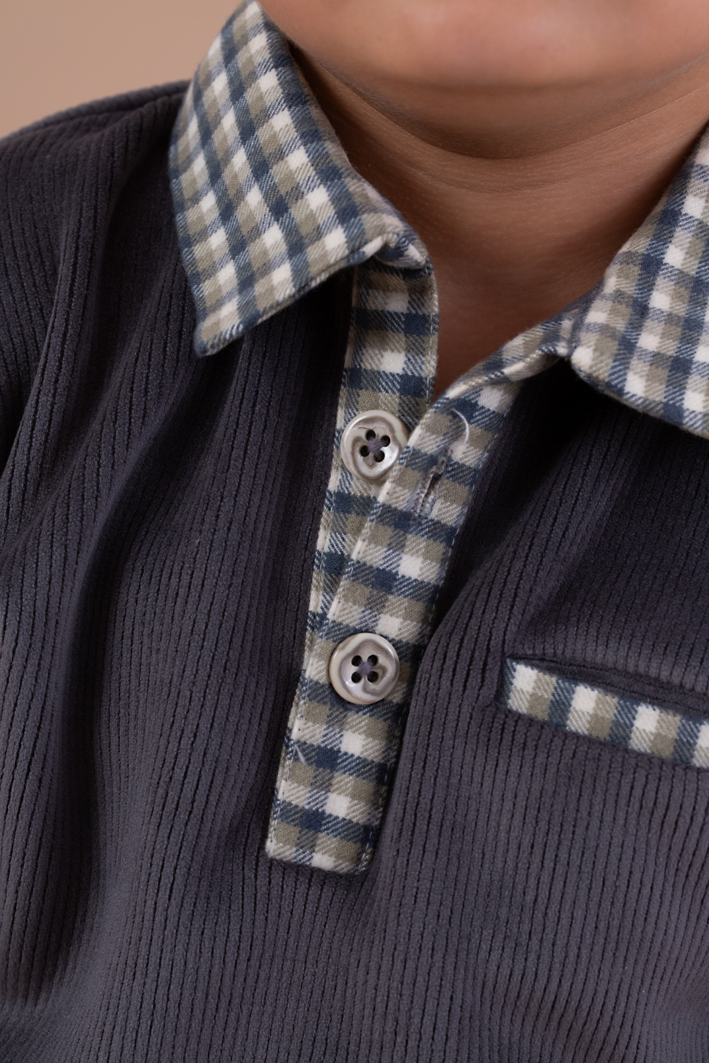 Grey and cream checks coordset