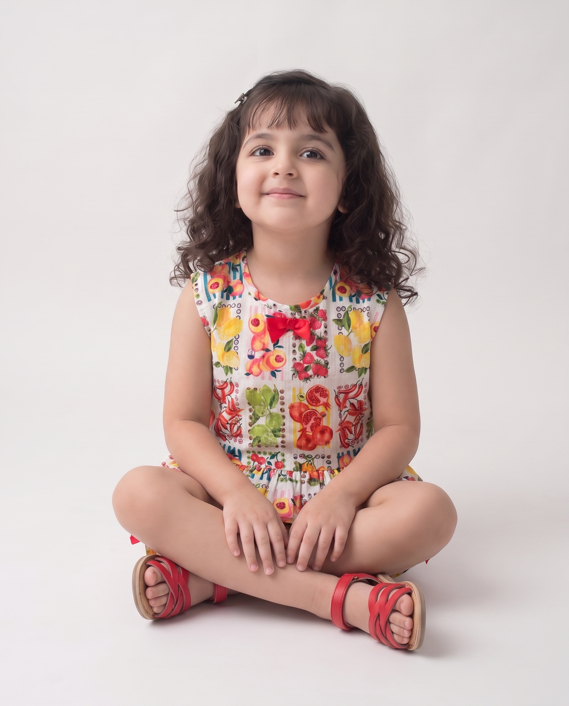 Fruity print cotton co-ord set