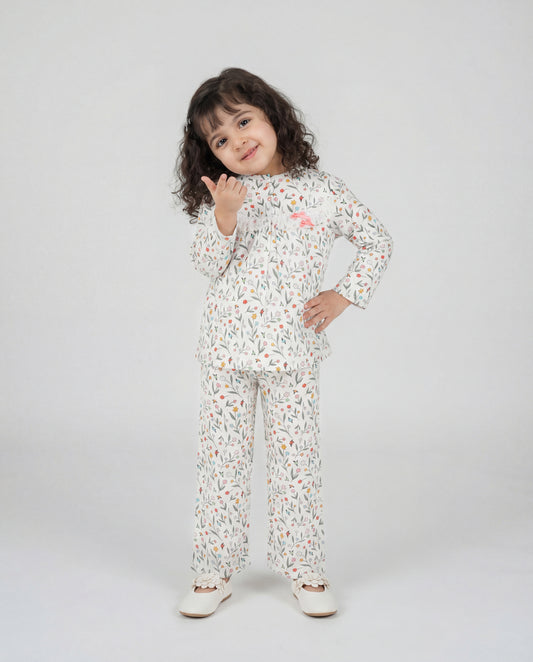 Multicolour floral print nightsuit (SS26-#027)