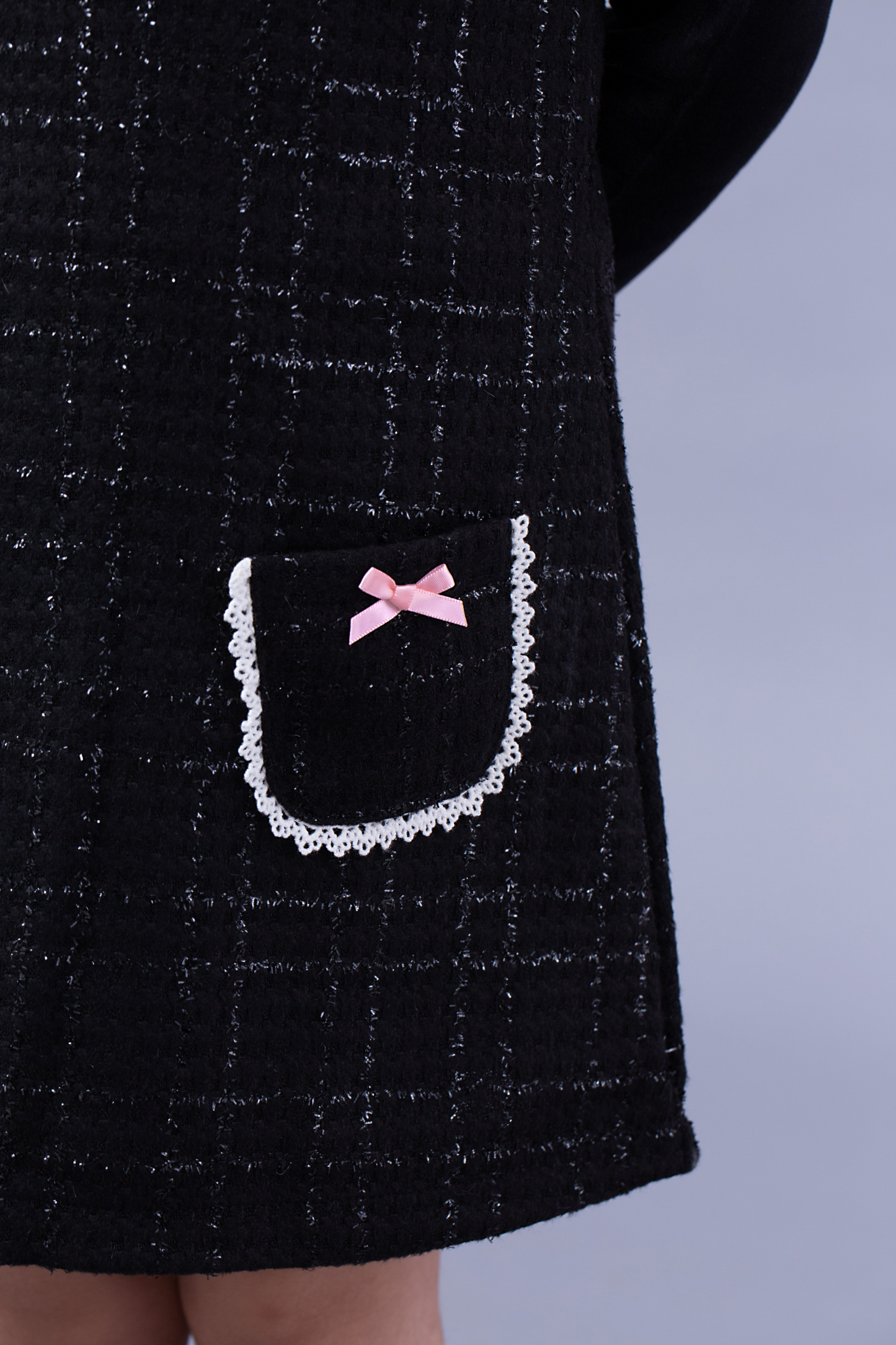 Black (Two piece) dress with white collar