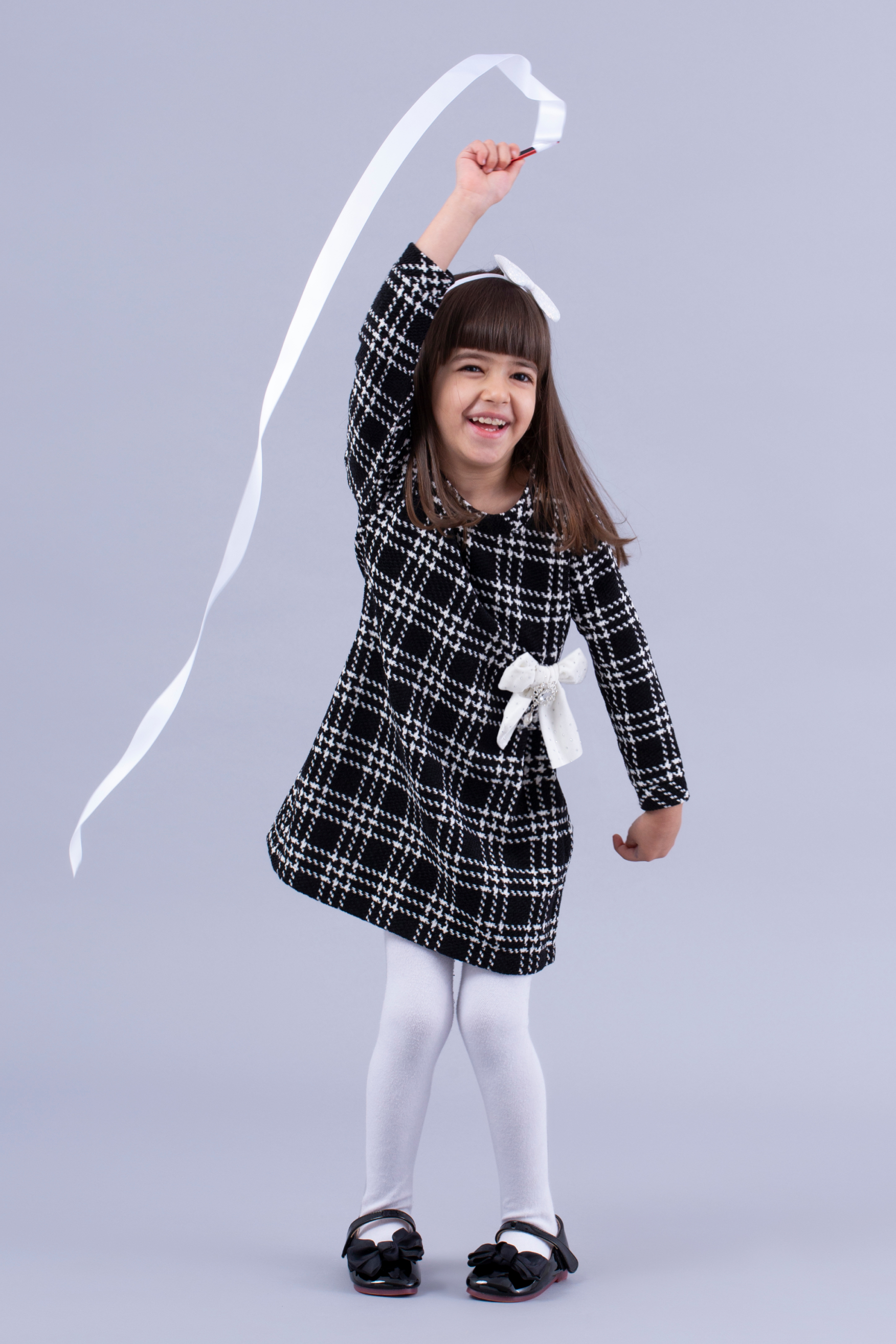 Black and white dress with bow