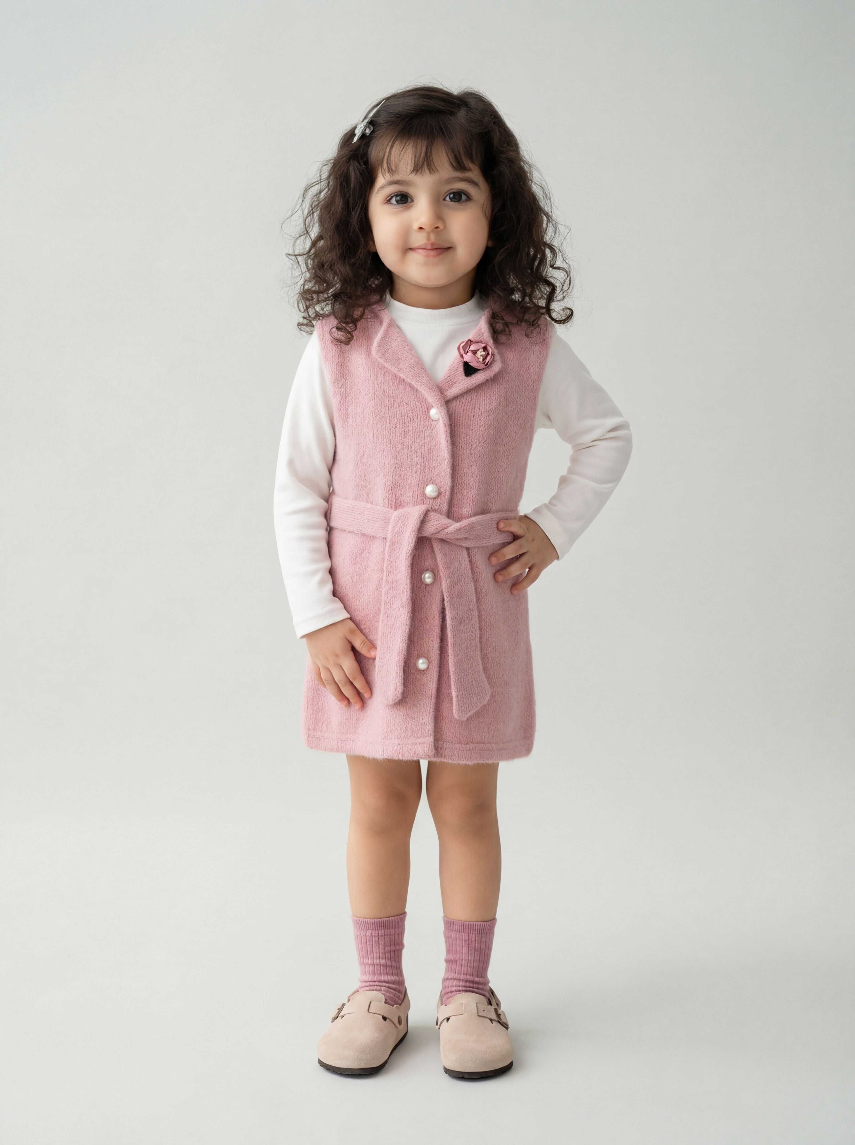 Peach dress with cream inner