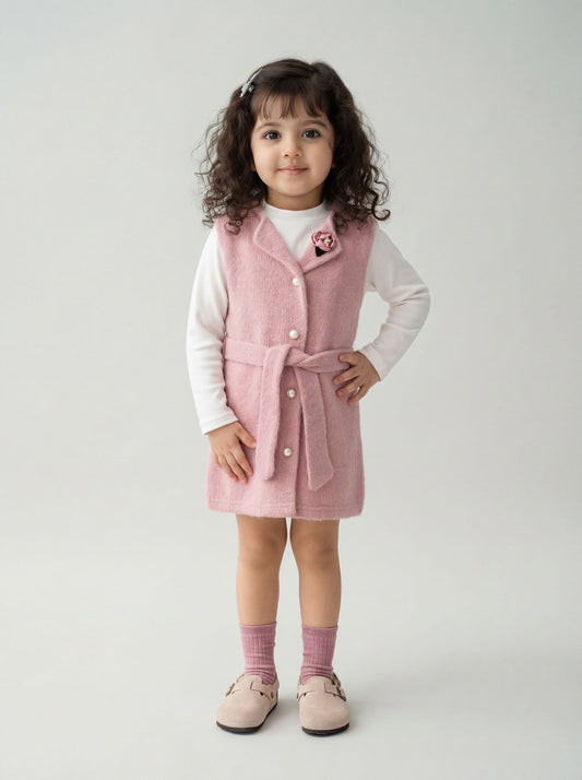 Peach dress with cream inner (042)