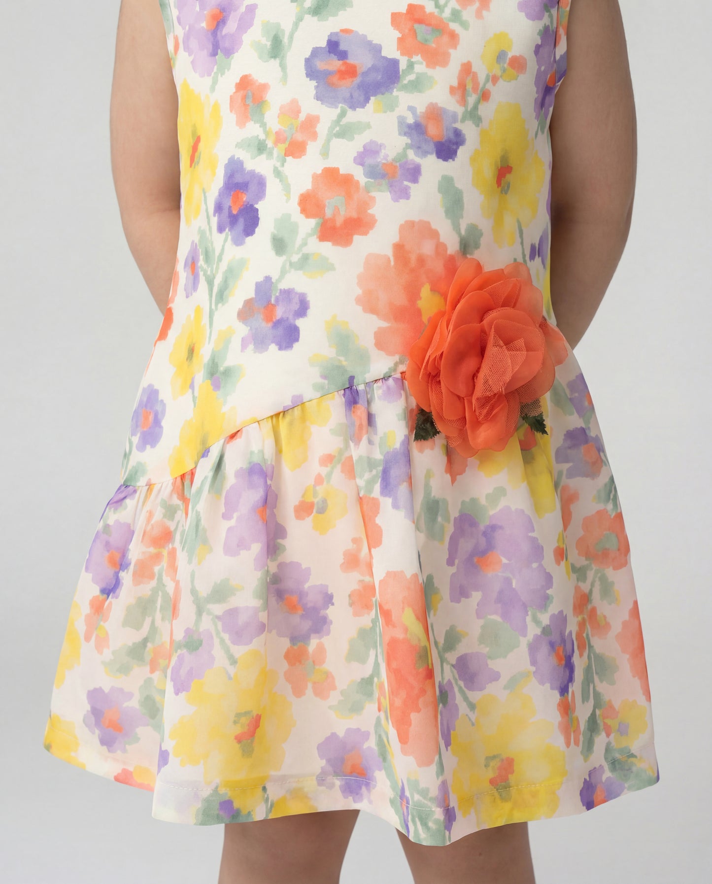 Multicolour sundress with cute flower