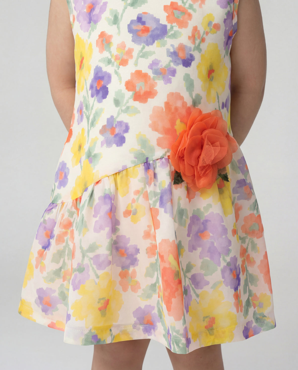 Multicolour sundress with cute flower