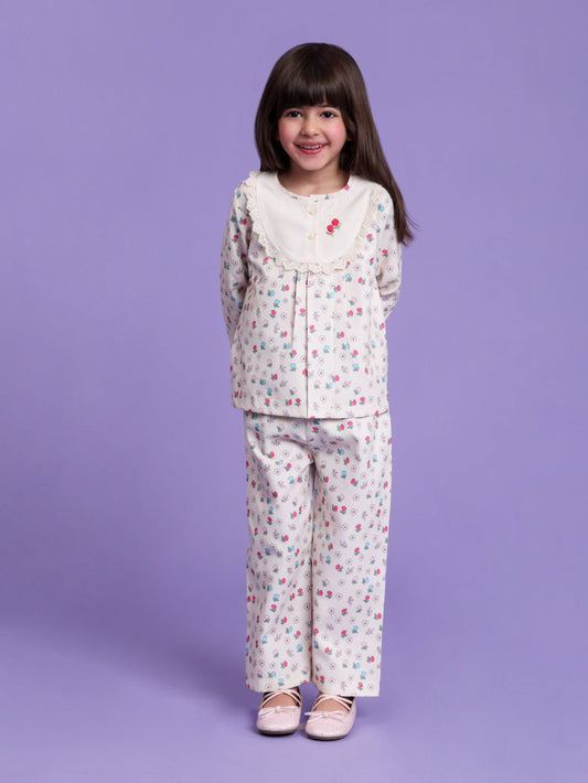 Floral printed nightsuit