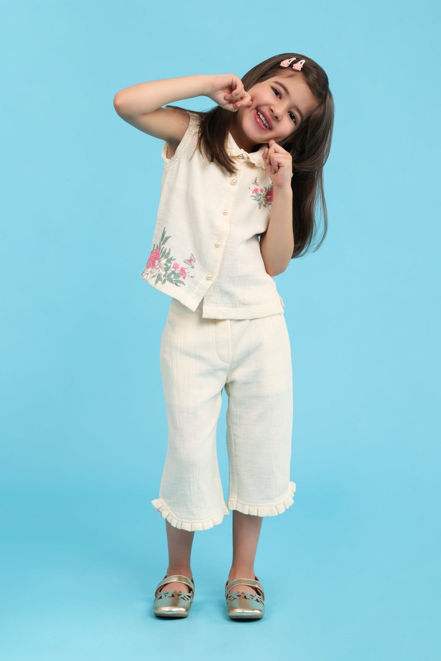 Cream Cotton Co-ord set