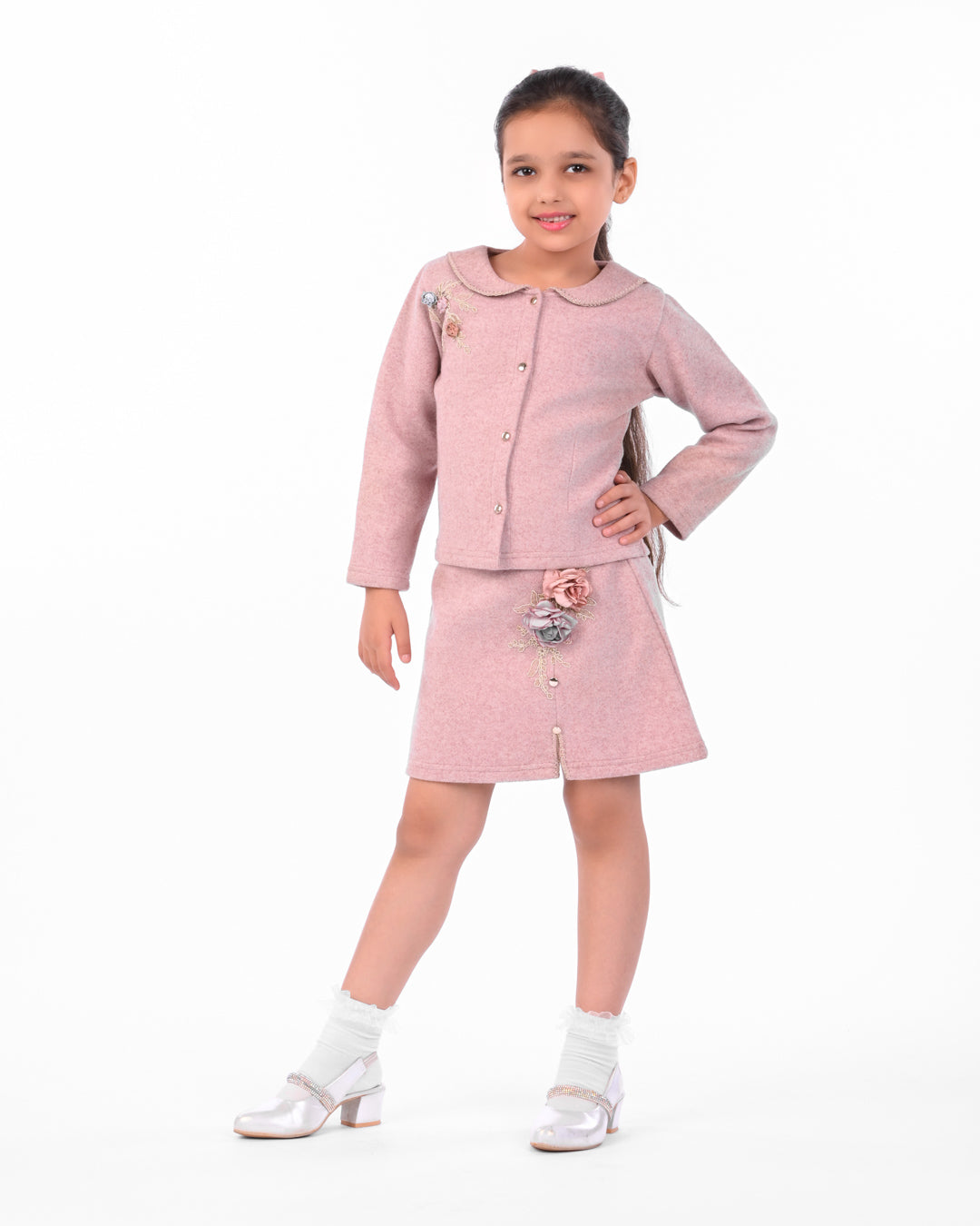 Milange Top With Milange Skirt