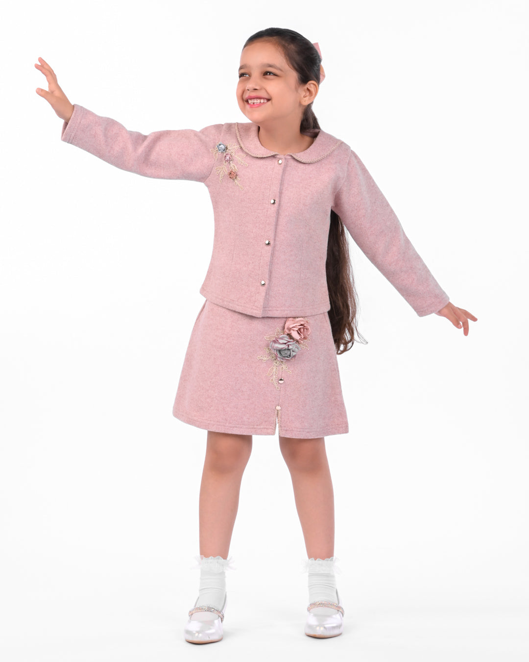 Milange Top With Milange Skirt