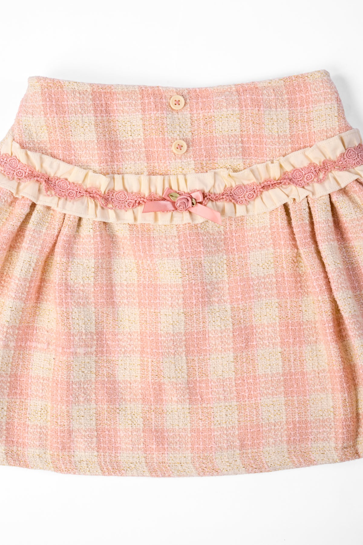Peach Tweed Skirt