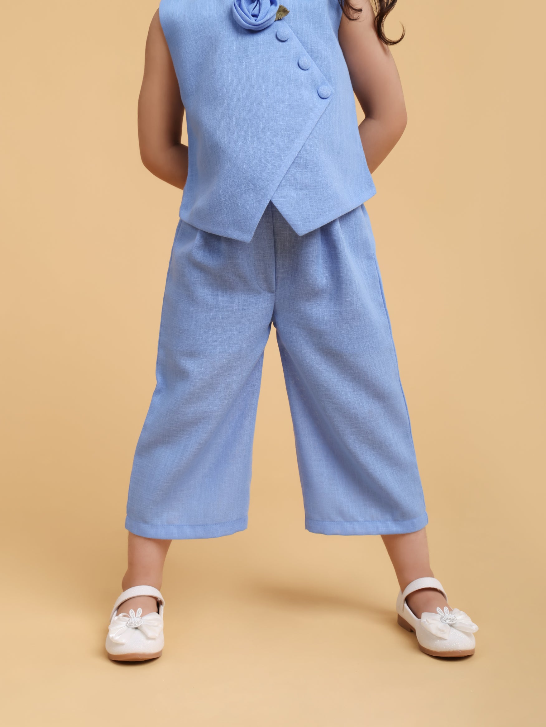 Formal Blue linen Co-ord Set
