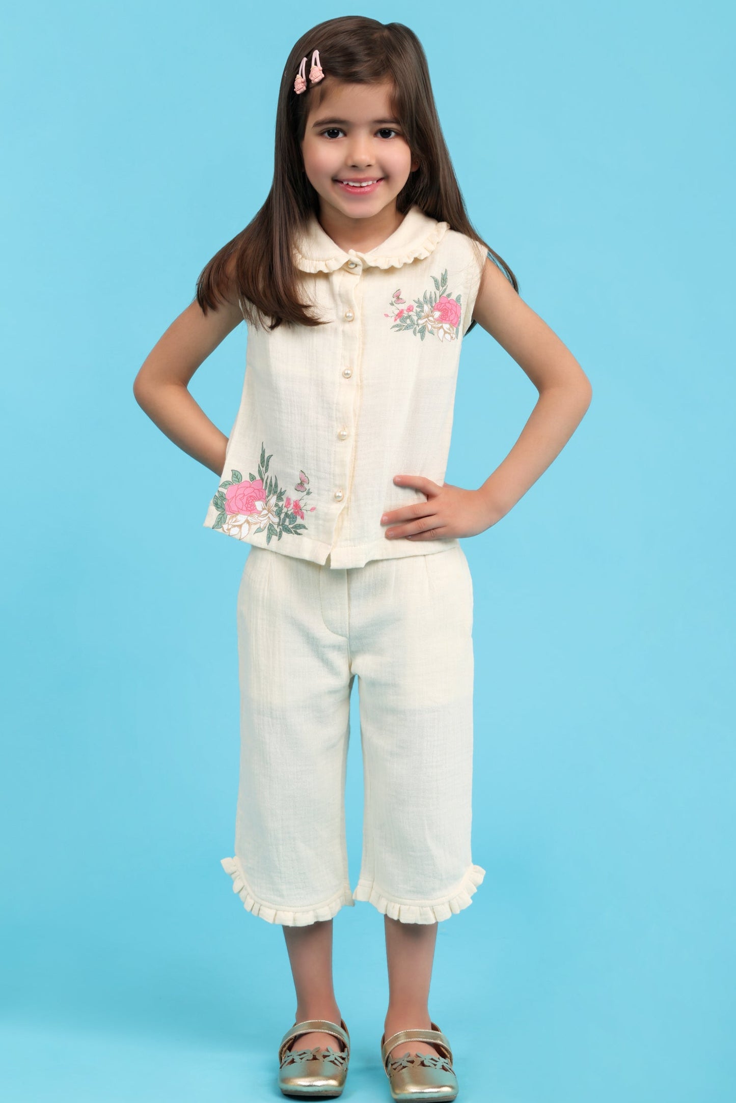 Cream Cotton Co-ord set