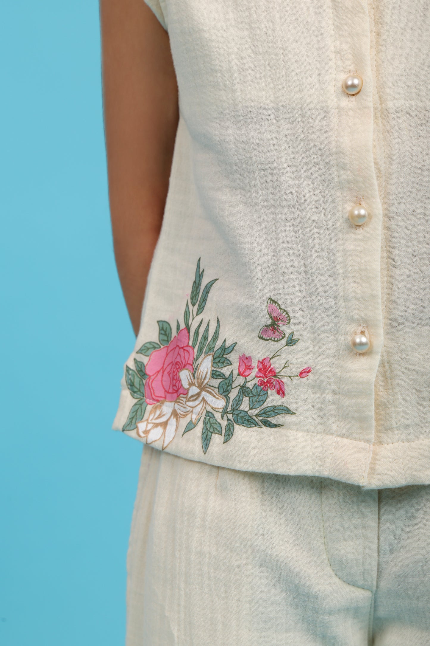 Cream Cotton Co-ord set