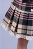 Pink and brown check skirt