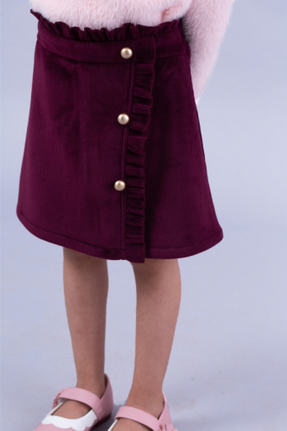 Wine side flap skirt