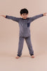 Grey with navy pocket nighsuit