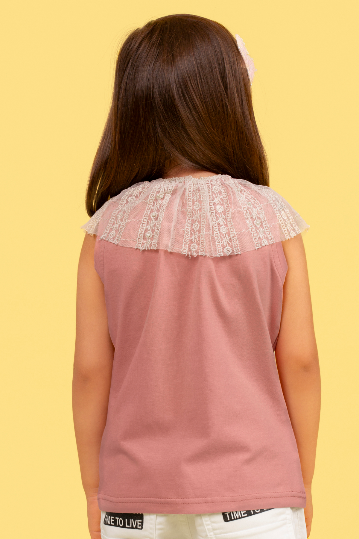 Peach Lacey Top