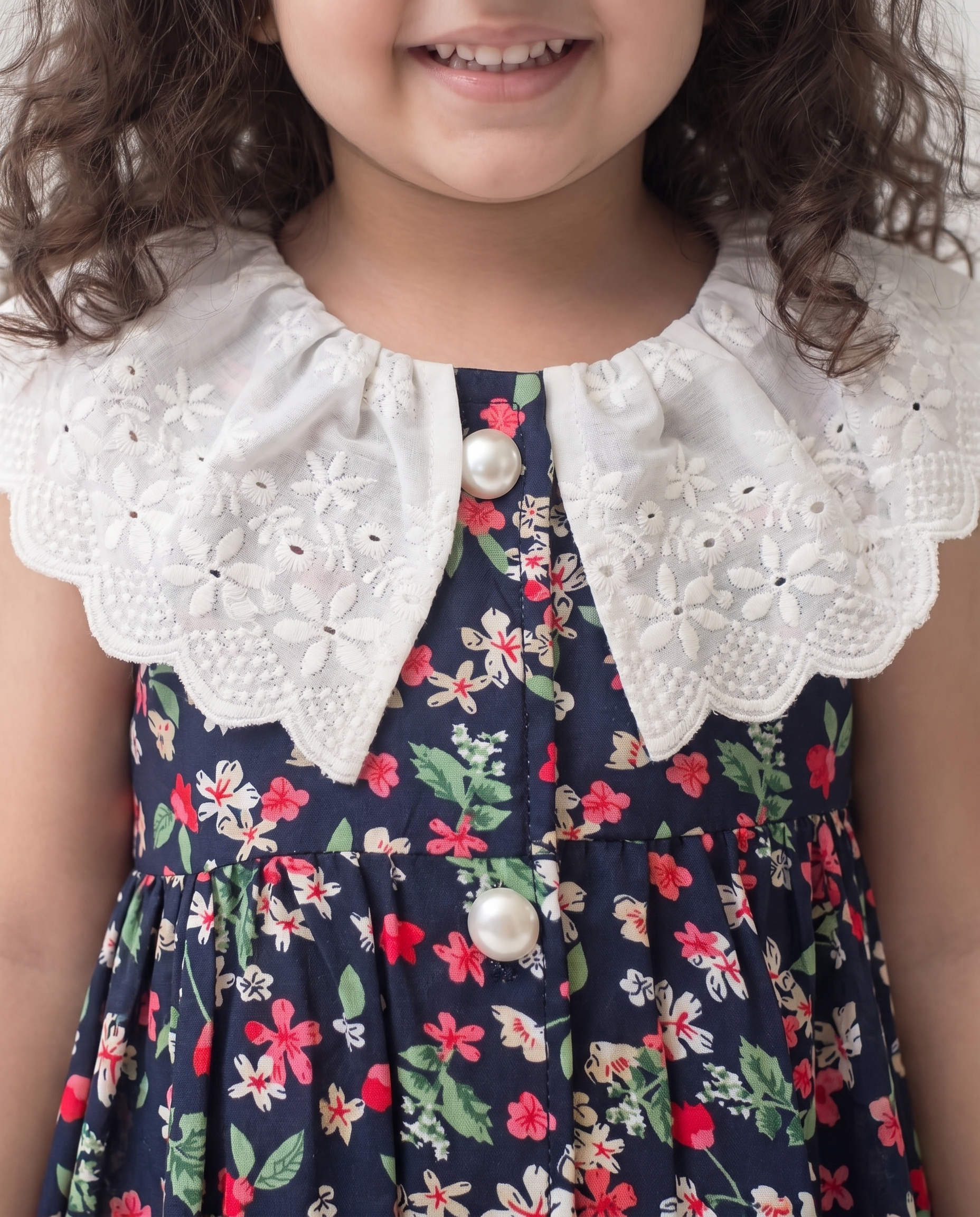 Flowy printed cotton dress