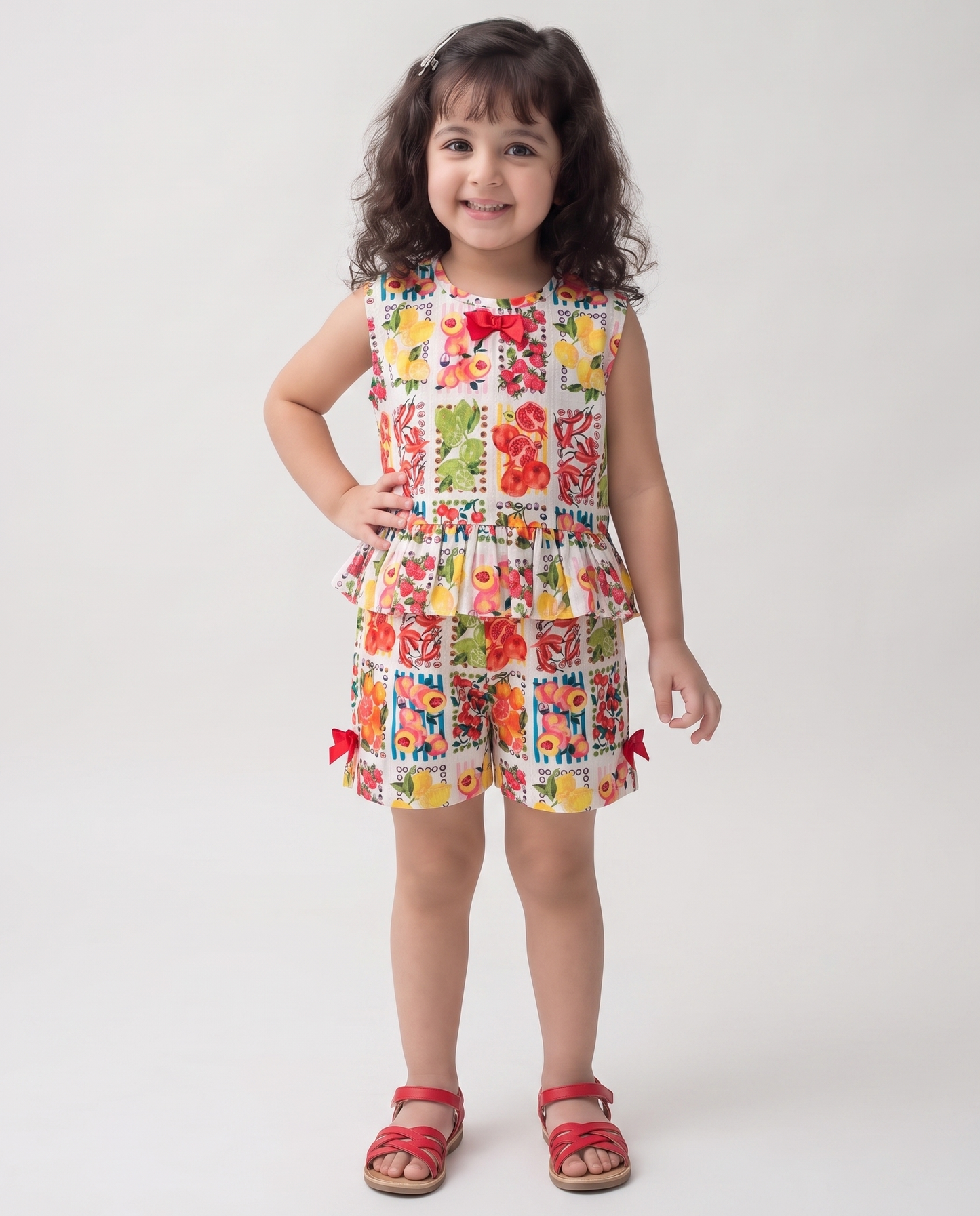 Fruity print cotton co-ord set (042)