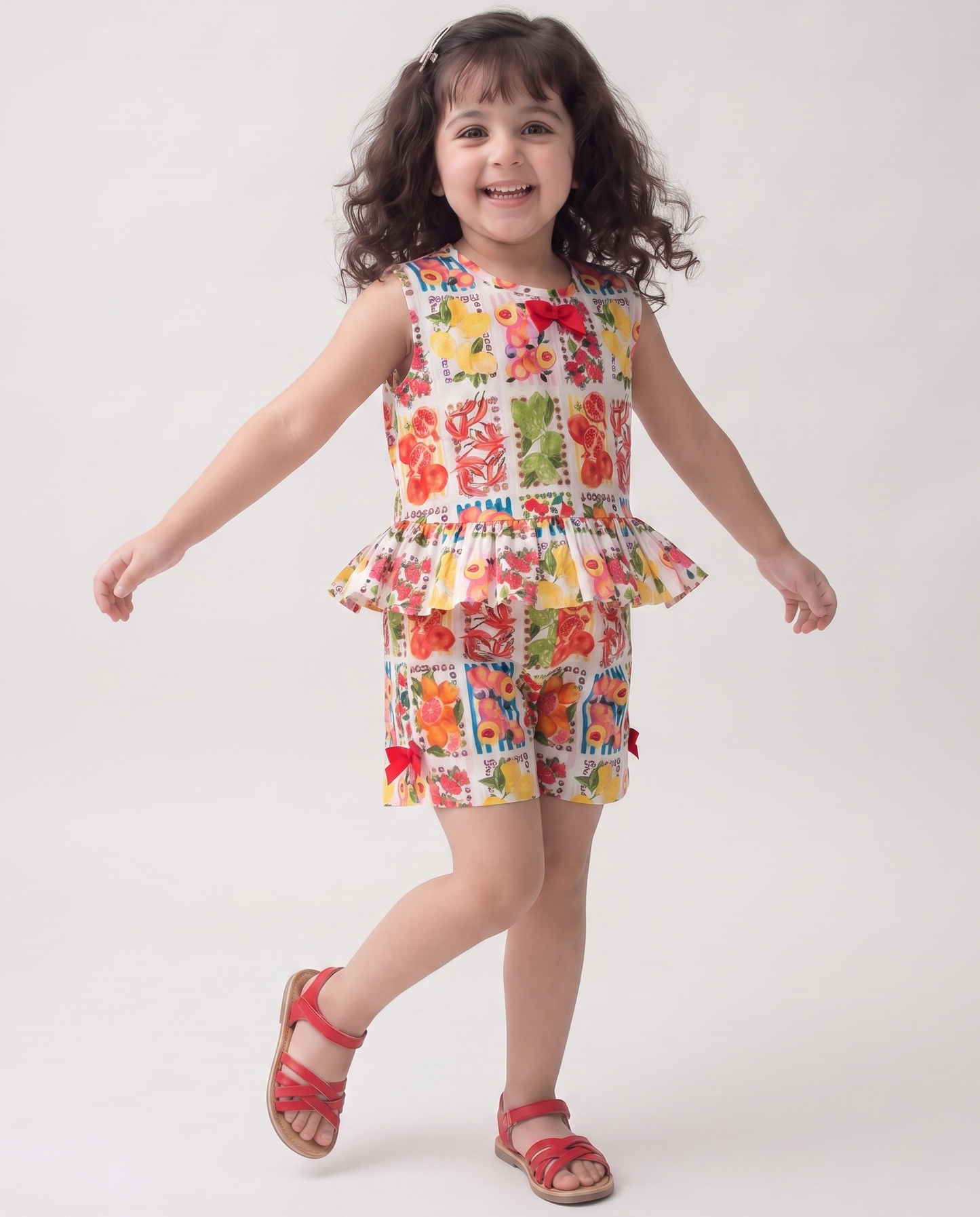 Fruity print cotton co-ord set (042)