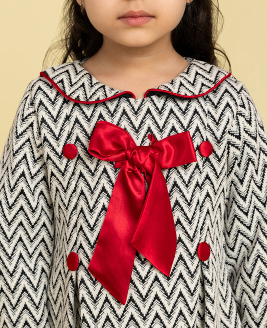 Black and white zig zag dress