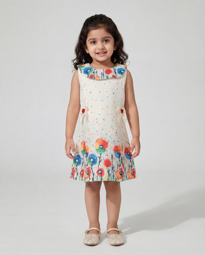 Floral print dress with cowl neck (SS26-#019)