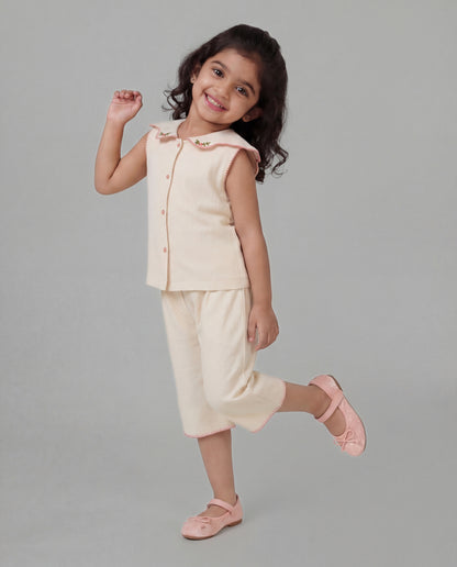 Cotton co-ord with hand embroidery