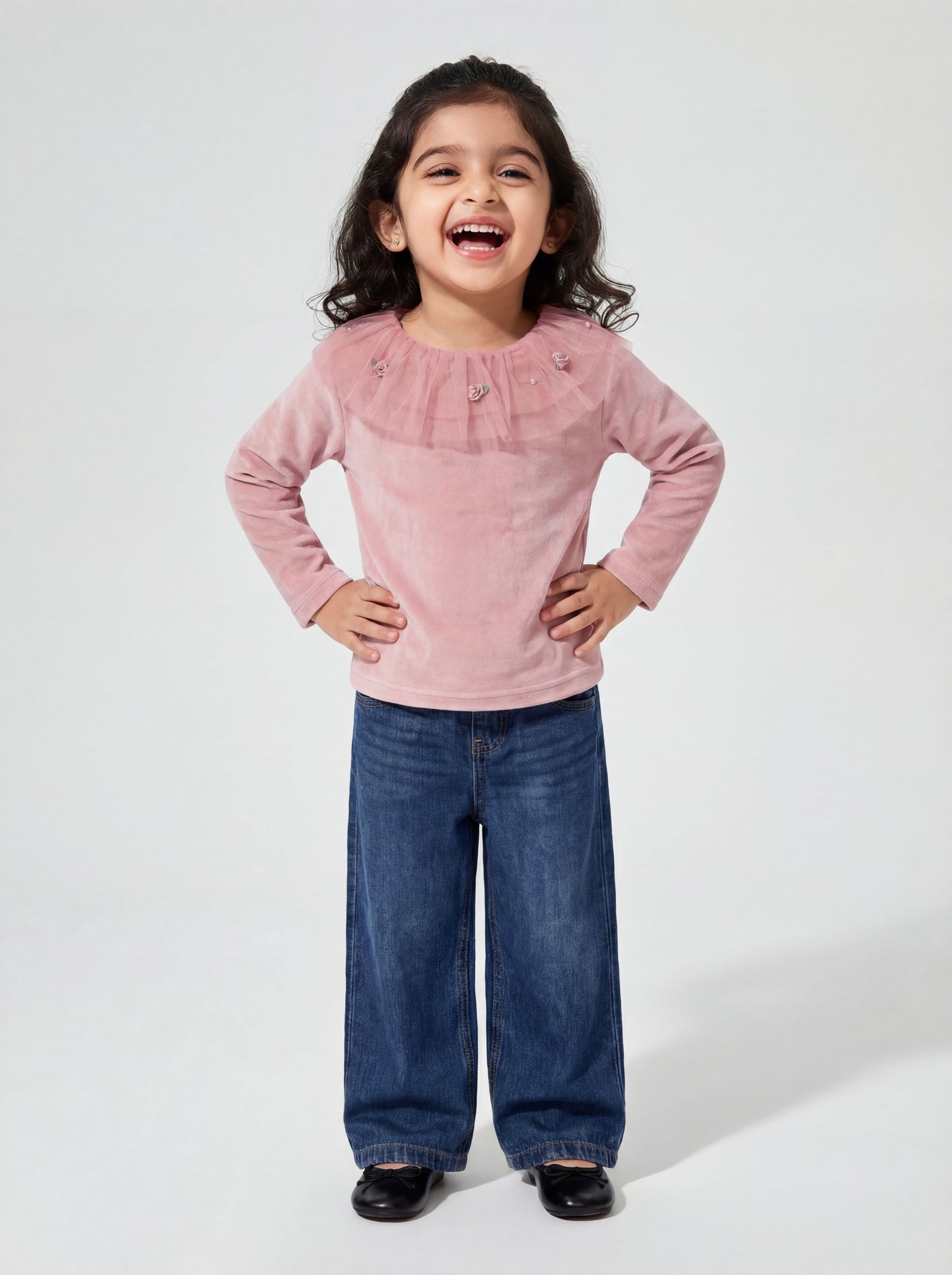 Peach super soft top with net detailing (050)