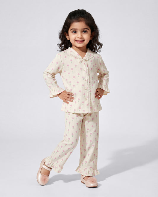Super comfy Butter printed nightsuit (SS26-#026)