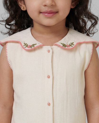 Cotton co-ord with hand embroidery