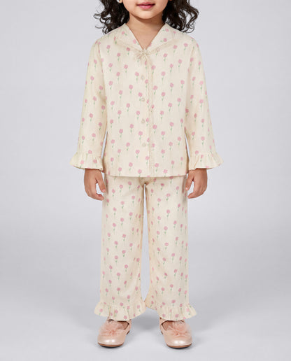 Super comfy Butter printed nightsuit (SS26-#026)