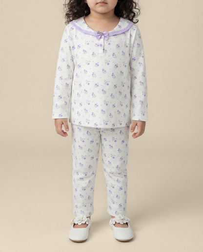 Butter soft Purple printed nightsuit (SS26-#024)