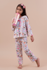 Pink floral printed nighsuit