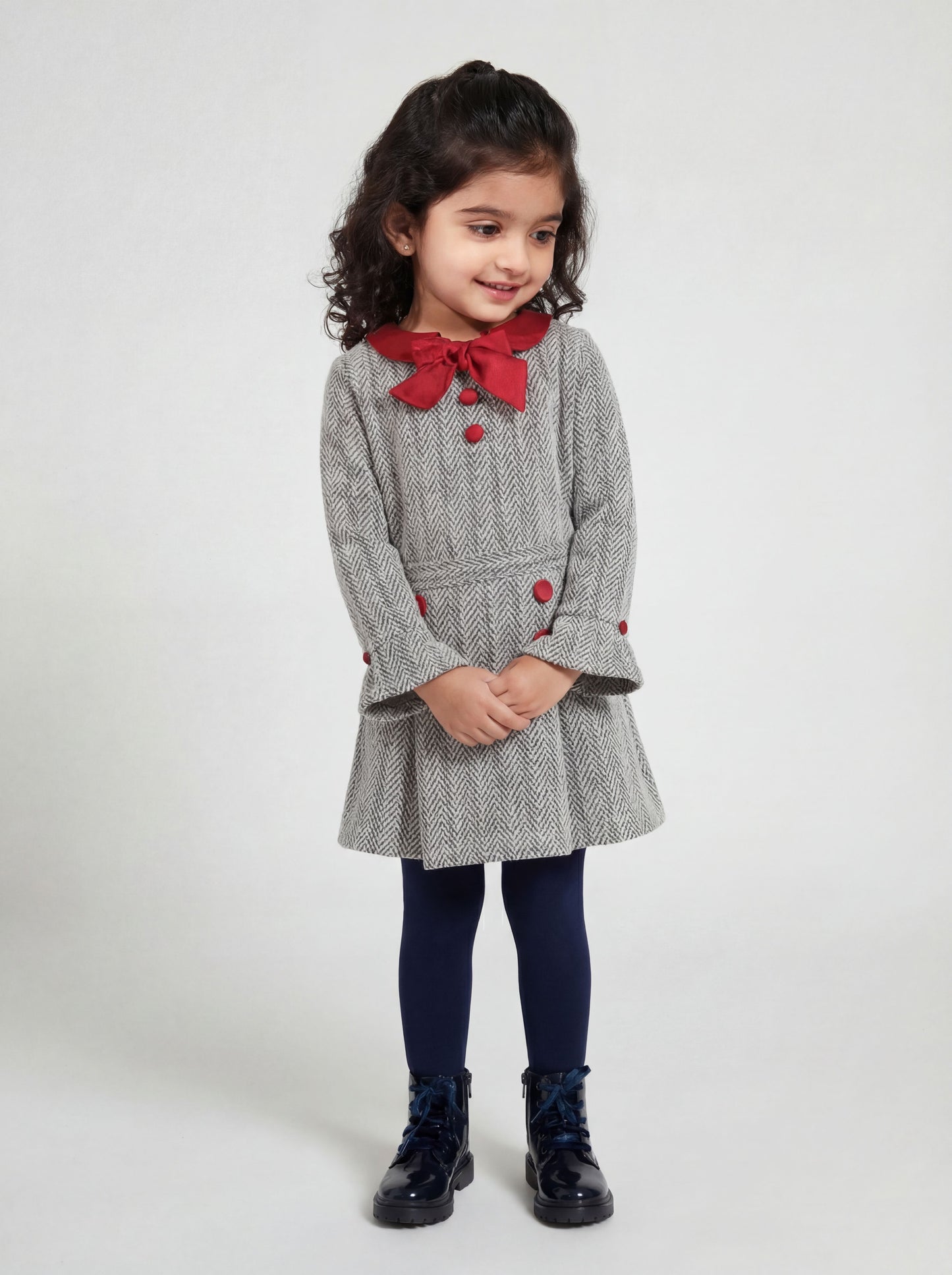 Black and white zig zag skirt set (046)