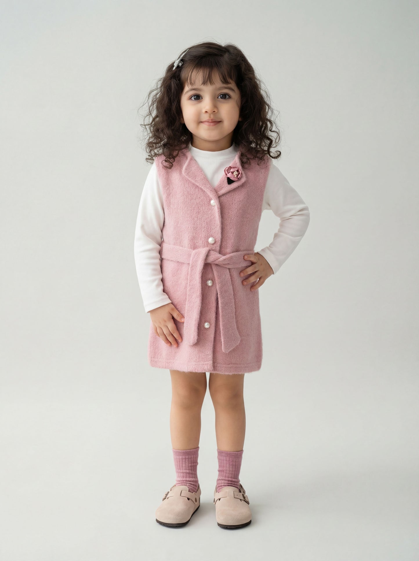 Peach dress with cream inner (042)