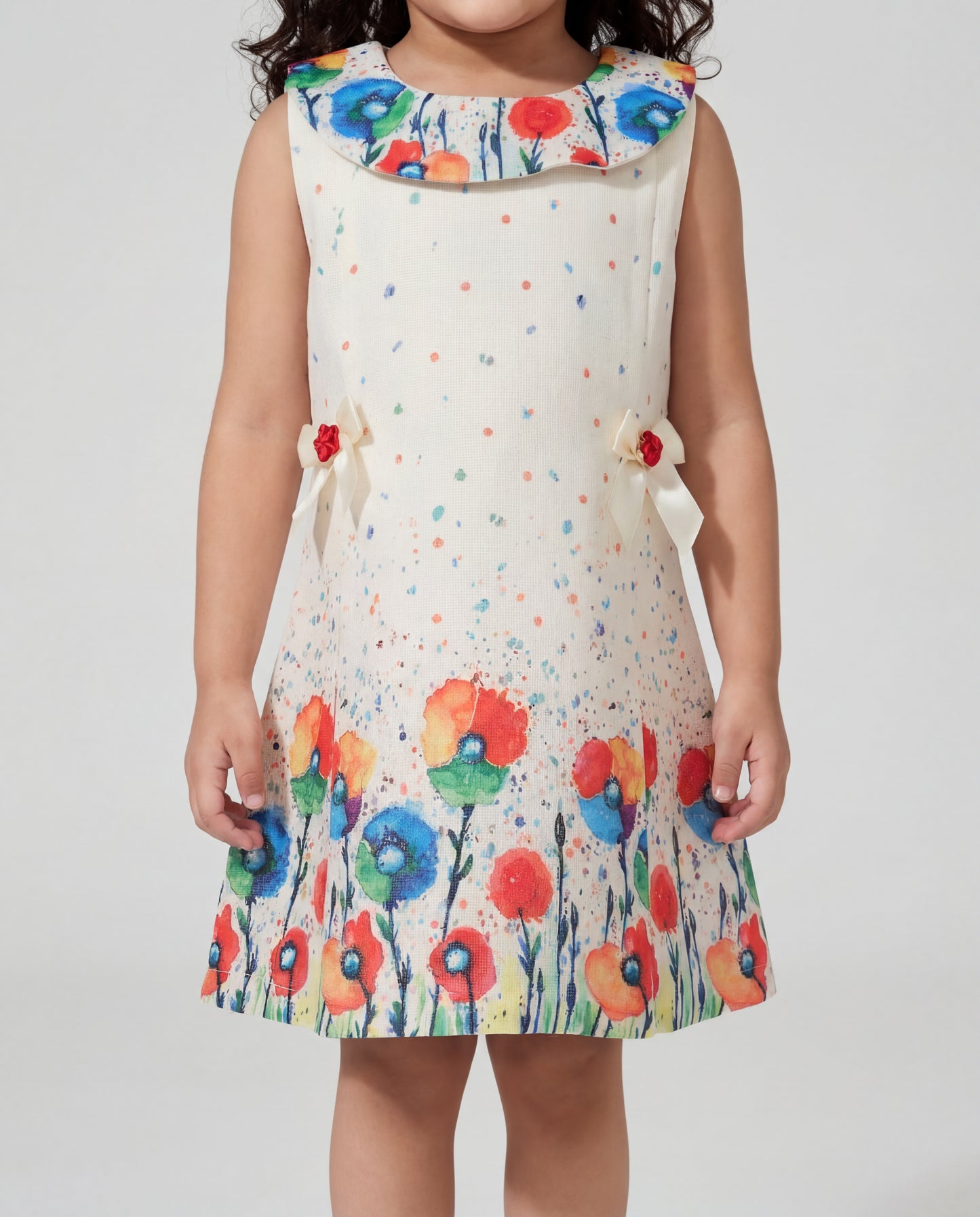 Floral print dress with cowl neck (SS26-#019)
