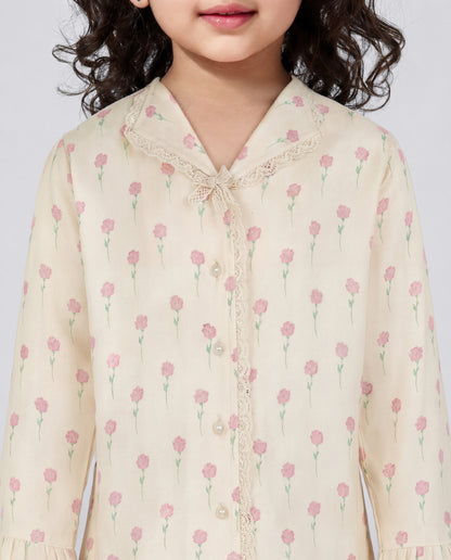 Super comfy Butter printed nightsuit (SS26-#026)