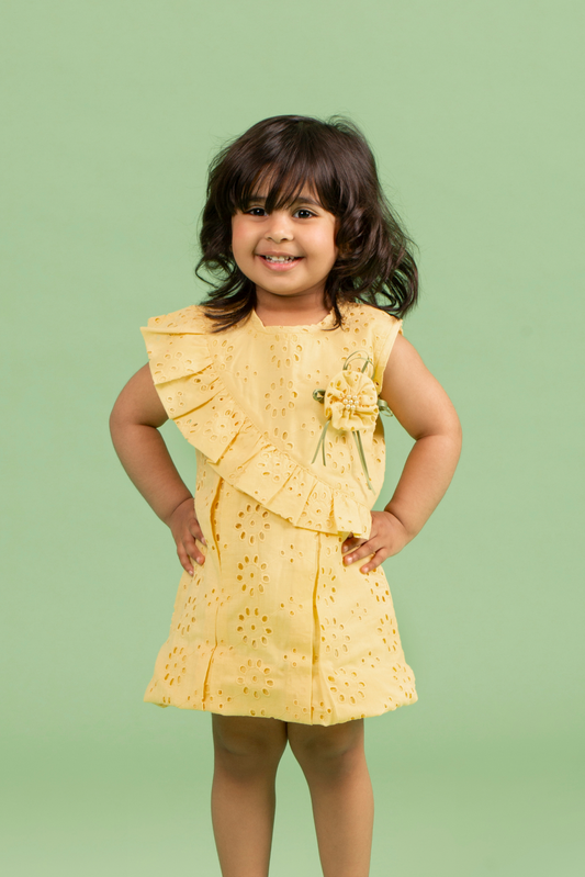 Yellow Dress with Ruffles