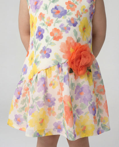 Multicolour sundress with cute flower