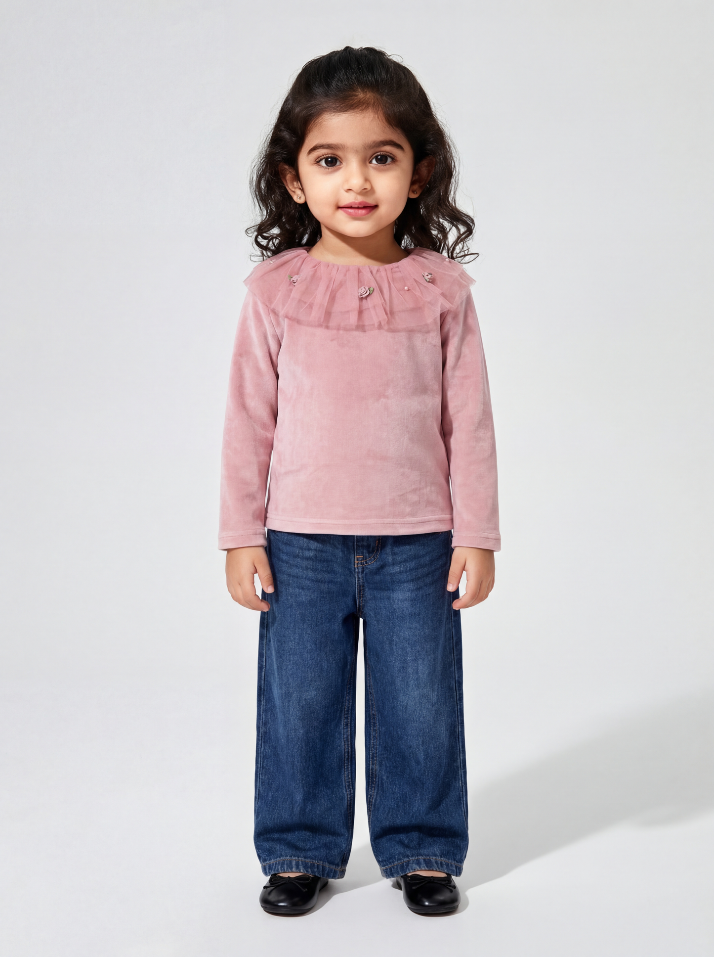 Peach super soft top with net detailing (050)