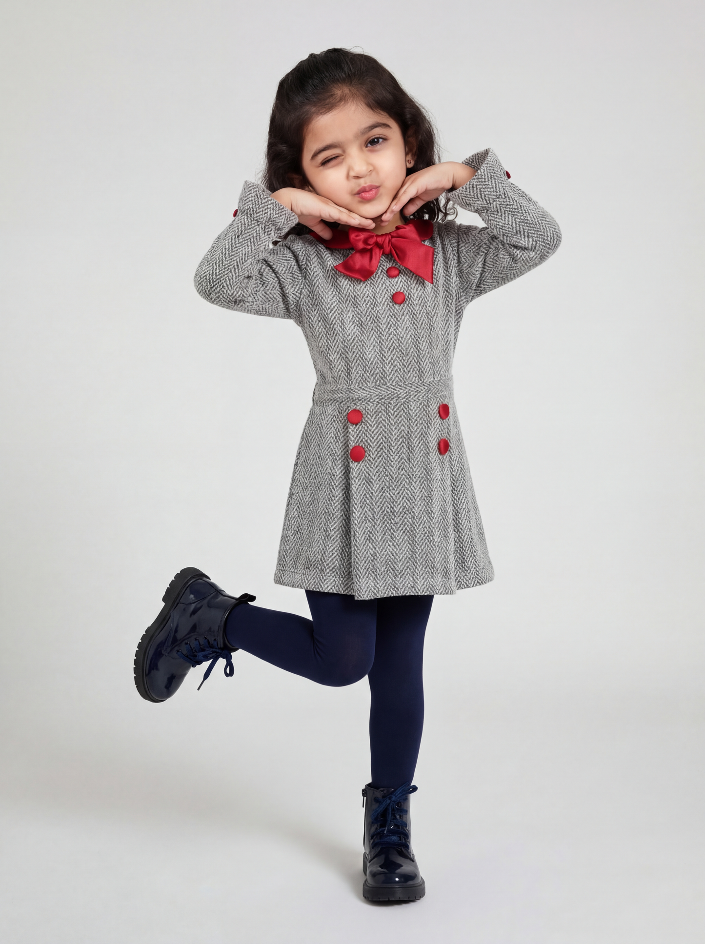 Black and white zig zag skirt set (046)