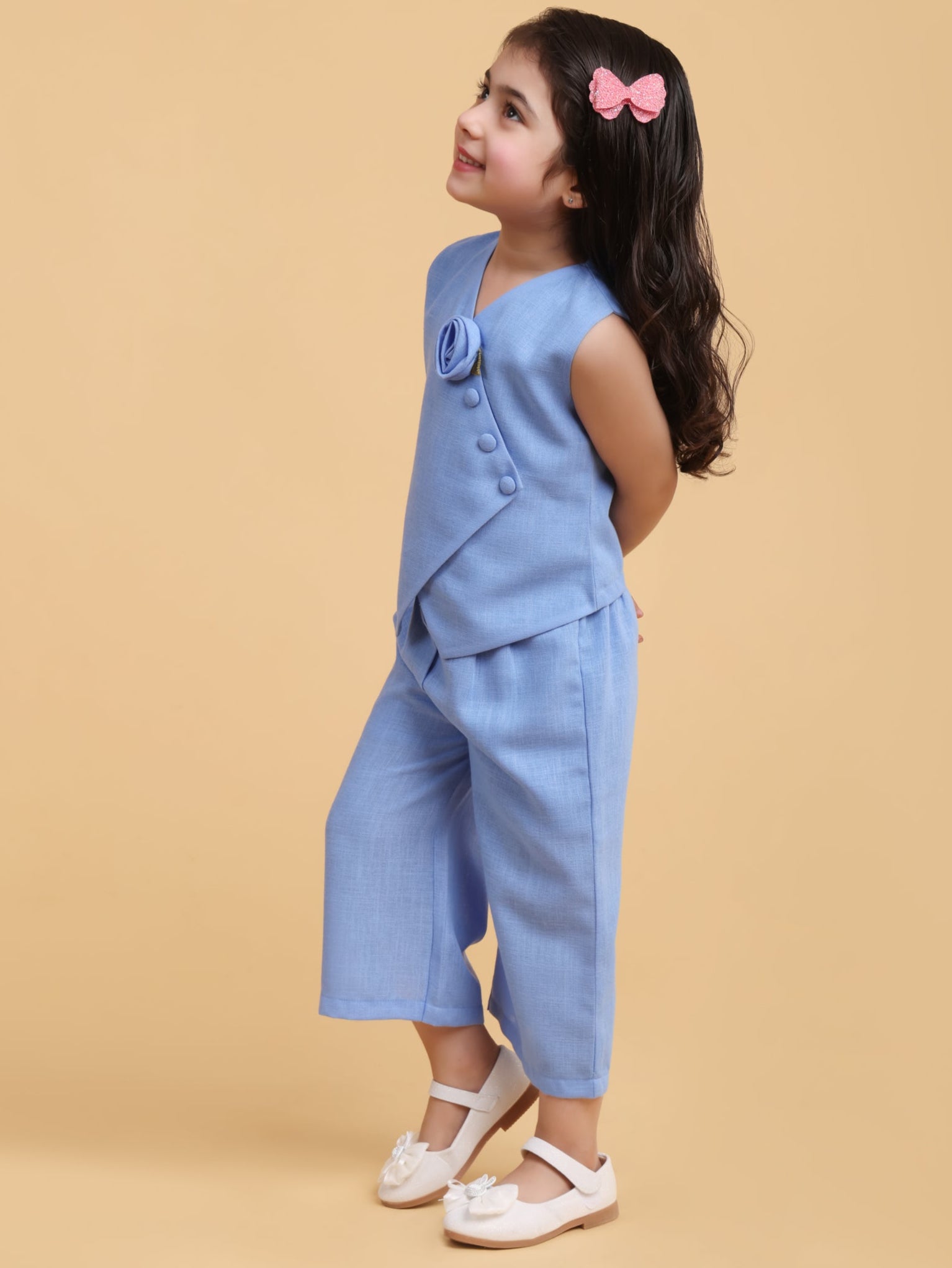 Formal Blue linen Co-ord Set